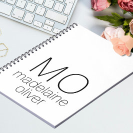 モノグラムホワイトブラックパーソナル ノートブック