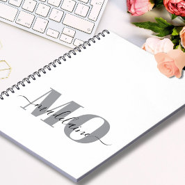 モノグラムホワイトブラックパーソナル ノートブック
