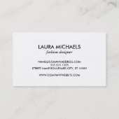 モノグラムホワイトボックスシェブロン金属パターン 名刺 (裏面)