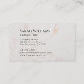 モノグラムホワイトマーブルシンプルモダンブラックイニシャル 名刺 (裏面)