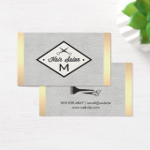 モノグラムホワイトレザー金ゴールドラックストリム (デスク)