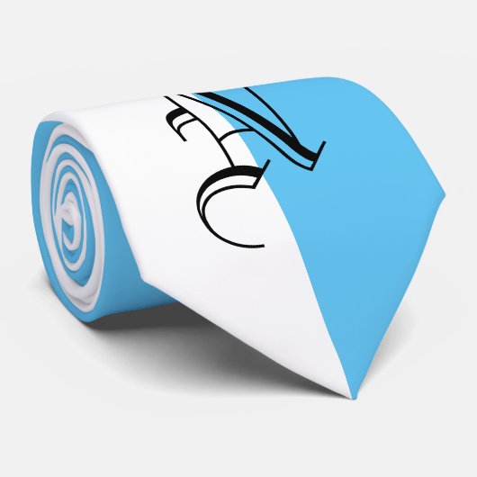 モノグラムホワイト&任意の色 – 変更可能BK-GROUND ネクタイ (ロール)