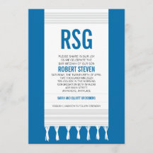 モノグラムホワストライプイトバー（ユダヤ教の）バル・ミツバー