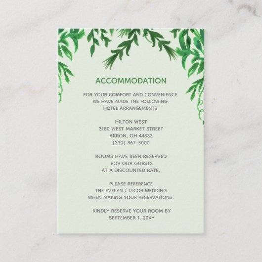 モノグラムボタニカルグリーナリーアコモデーションカード エンクロージャーカード (正面)