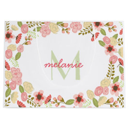 モノグラムボタニカルフローララージ抱き枕 ラージペーパーバッグ