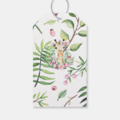 モノグラムボホキラフェベビーシャワーフローラメッセージカード ギフトタグ (裏面)