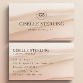 モノグラムボホテラコッタウォーター抽象芸術 名刺