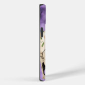 モノグラムボホフローラスカルオンパープルバックグラウンド Case-Mate iPhoneケース (裏面 / 右)