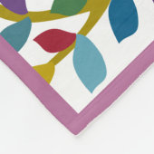 モノグラムボホリーフハイビスカスフリースブランケット フリースブランケット (角)