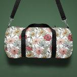 モノグラムボホワイルドフラワーフローラルパターン ダッフルバッグ<br><div class="desc">モノグラムBoho野生の花の花パーソナライズされた柄の名前ダッフルバッグは、赤、ピンク、緑、黄色の野生の花の模様を特徴とする。家族や友カスタム人のための素晴らしい贈り物のためにあなたのモノグラム、名前または文字を追加する。Evco Studio www.zazzle.com/store/evcostudioによって作成</div>