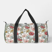 モノグラムボホワイルドフラワーフローラルパターン ダッフルバッグ (正面)