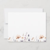 モノグラムボホ水彩野花スクリプト名 ノートカード (裏面)