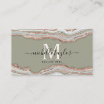 モノグラムボーホアーストーンアゲートセージ緑