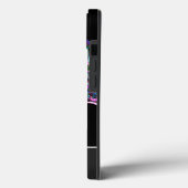 モノグラムポップ・アートのでネオン・アートの花のマクロ！ Case-Mate iPhoneケース (裏面 / 左)