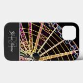 モノグラムポップ・アートの付きネオンアート観覧車! Case-Mate iPhoneケース (裏面 (横))