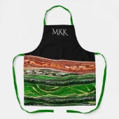 モノグラムポーズレッドとグリーングラムエプロン エプロン (正面)