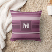 モノグラムマウヴストライプィー クッション (ブランケット)