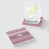 モノグラムマウヴストライプィー ストーンコースター (横)