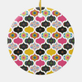 モノグラムマクシマリストレインボードットマンダラスパッチワーク セラミックオーナメント (裏面)