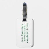 モノグラムマザーボードコンピュータ回路 – dark green ラゲッジタグ (裏面縦)