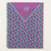 モノグラムマゼンタパープルピンクティール（緑がかった色）マーメイドはかりで測 プランナー手帳 (正面)