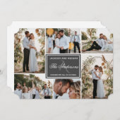 モノグラムマッチ結婚のアナウンスメントカード 案内状 (正面/裏面)