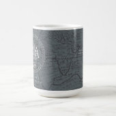 モノグラムマップグレー航海ロープ コーヒーマグカップ (中央)