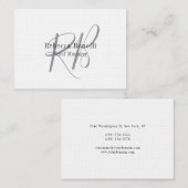 モノグラムマネージャー両面プレミアムリネン 名刺 (正面/裏面)