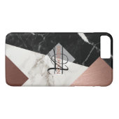 モノグラムマーブルバラ金ゴールドブラックグレージオメトリック Case-Mate iPhoneケース (裏面(横))