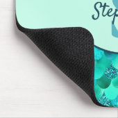 モノグラムマーメイドシーはかりで測グリーンアクアブルー マウスパッド (コーナー)