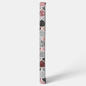 モノグラムマーメイドスケールグリッターピンクシルバー名 SAMSUNG GALAXYケース (左側面)