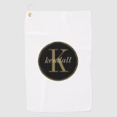 モノグラムミッドナイト金ゴールドID938 ゴルフタオル (正面)