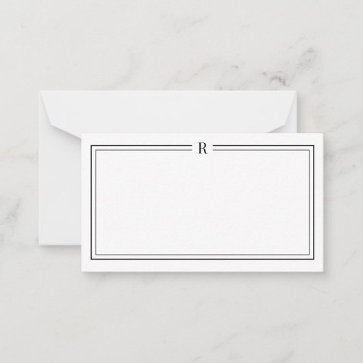 モノグラムミニノートカードクラシックオフィス文房具 ノートカード (正面)