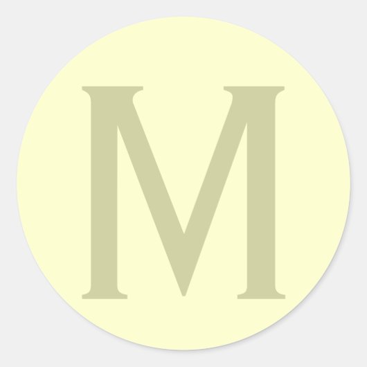 モノグラムミニマリストあなたの名前を追加イニシャル モダン ラウンドシール (正面)