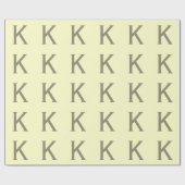 モノグラムミニマリストあなたの名前を追加イニシャル モダン ラッピングペーパー (フラット)