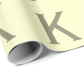 モノグラムミニマリストあなたの名前を追加イニシャル モダン ラッピングペーパー (ロールコーナー)