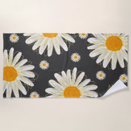 モノグラムミニマリストウォータールシャモミール ビーチタオル