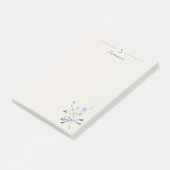 モノグラムミニマリストドラゴンフライ植物学コテージ ポストイット (アングル)