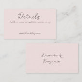 モノグラムミニマリストミスティ結婚バラ詳細 名刺 (正面/裏面)