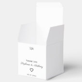 モノグラムミニマリスト白黒ハート結婚ズ フェイバーボックス (オープン)