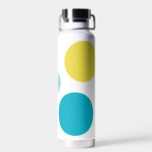 モノグラムミニマルアクア、ピンクと緑 – 青 ウォーターボトル (背面)