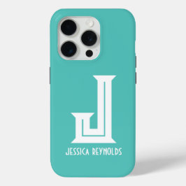 モノグラムミニマルアクア iPhone 15 PROケース