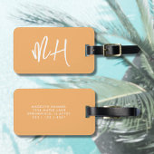 モノグラムミニマルイニシャルサマーピーチ ラゲッジタグ