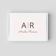 モノグラムミニマルイニシャル&ネームパステルピンク