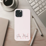 モノグラムミニマルイニシャル&ネームパステルピンク iPhone 13 PRO MAXケース<br><div class="desc">保護モノグラムパステルのパステルパーソナライズされたクイニシャルと名前の電話ケースとミニマルのスタイルであなたの電話。カスタマイズ可能なモノグラムと名前を持つソフトパステルピンクの背景を特徴とし、このシックな電話ケースは、あなたのデバイスにエレガンスとパーソナライズのtouchを追加する。素材を使高品質用し、傷や落下、日常的な衣服や破れから堅牢な保護を実現。スリムなデザインは、バルクを追加せずに完璧なフィットを確保し、それを簡単運し、使用する。携帯電話に個人的なtouchを追加したり、思いやりがあり贈り物を探している人に理想的ユニーク。</div>