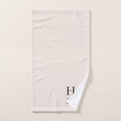 モノグラムミニマルエレガント赤面ピンクスタイリッシュシンプル バスタオルセット (ハンドタオル)