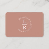 モノグラムミニマルサビ茶色ビジネス 名刺 (正面)