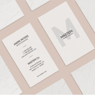 モノグラムミニマルシェードグ淡い色のレイモダン 名刺