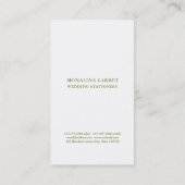 モノグラムミニマルシックセージモダングリーン 名刺 (裏面)