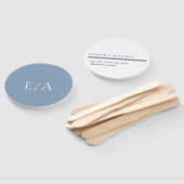 モノグラムミニマルシンプルエレガントダスティブルー結婚ズ ハンドファン (組立なし)